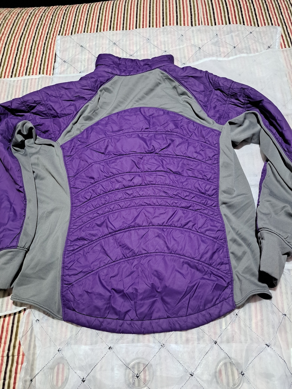 High Sierra Purple and Gray Quilted Insulated Jacket